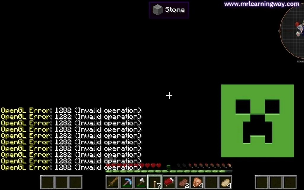 opengl error 1282