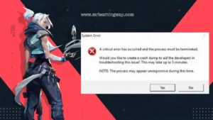 How to Solve Valorant a Critical Error Has Occurred