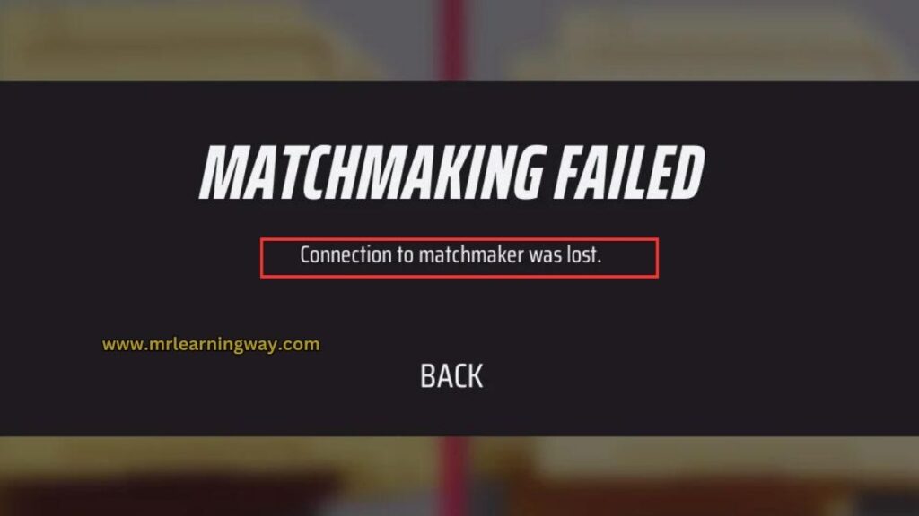 finals matchmaking failed