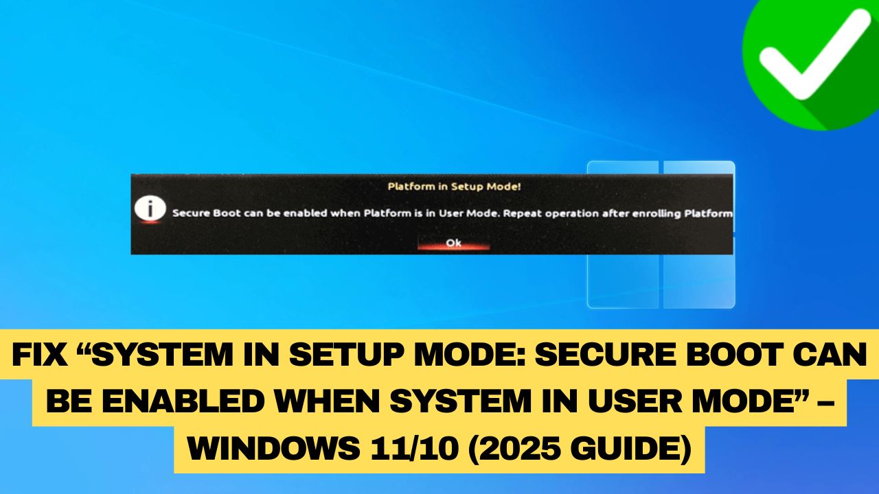 System in Setup Mode