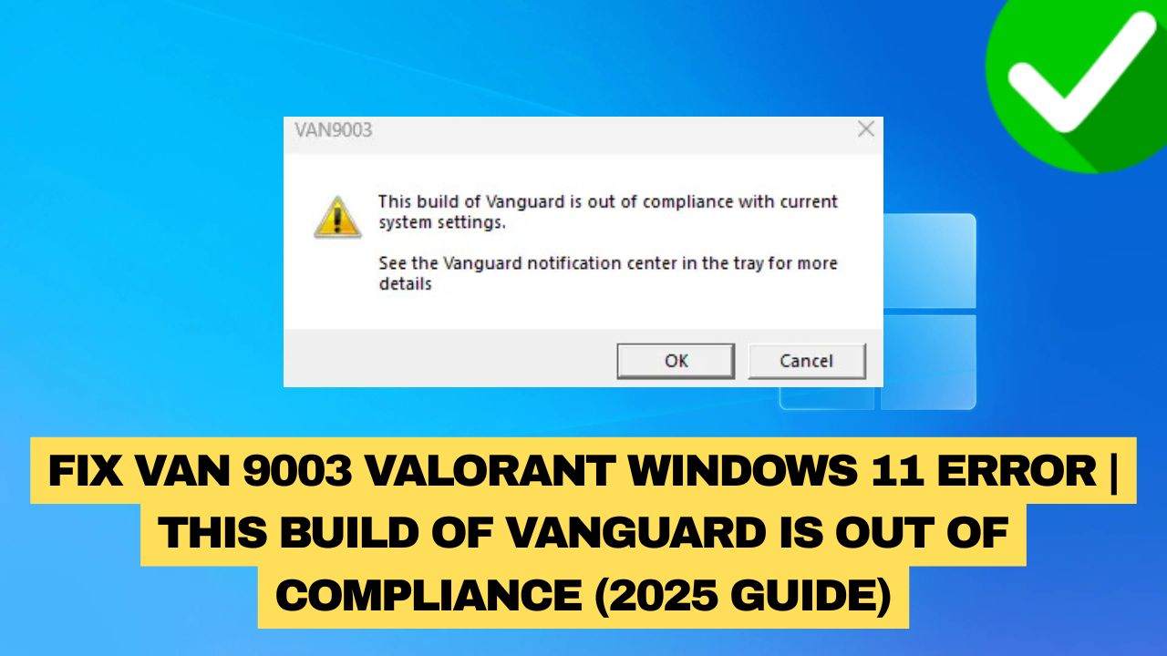 VAN 9003 Valorant Error