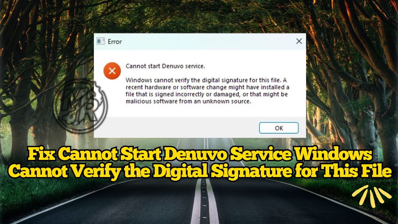 Fix Cannot Start Denuvo Service Windows Cannot Verify the Digital ...