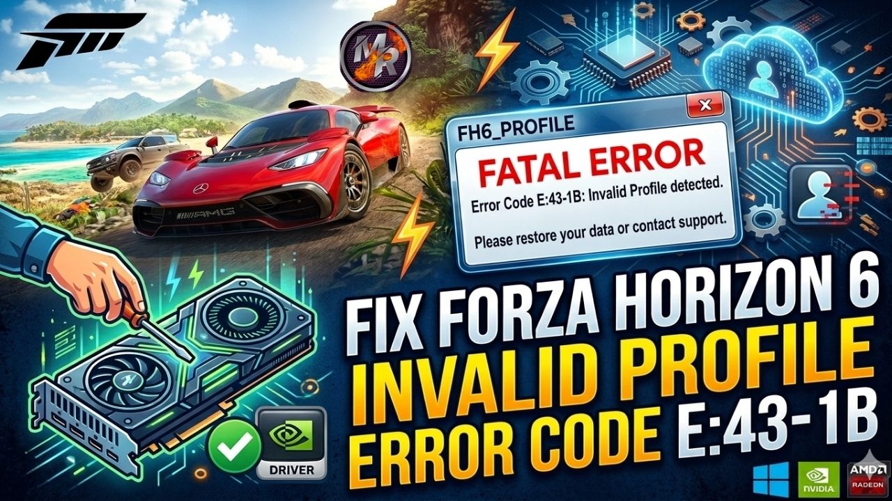 Fix Forza Horizon 6 Invalid Profile Error Code E:43-1B