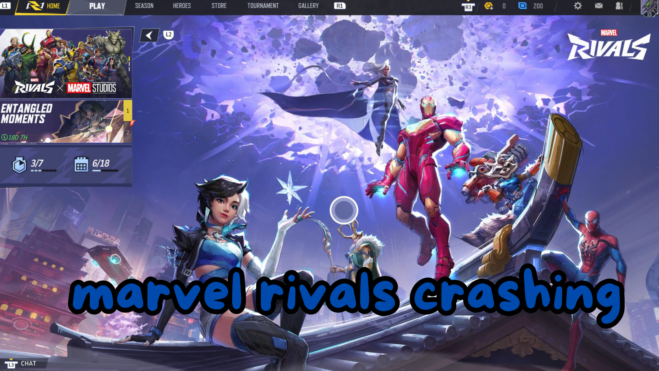 marvel rivals crashing